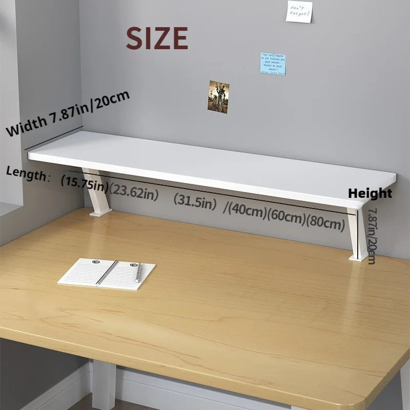 Clamp On Wooden Desk Shelf