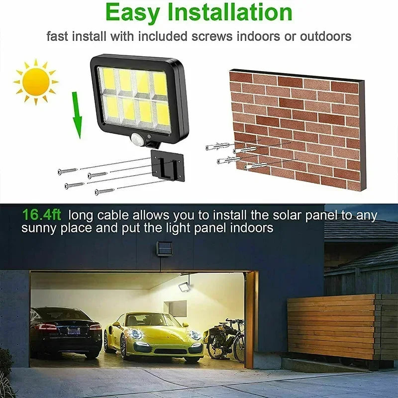 Solar Split Panel Motion Wall Light