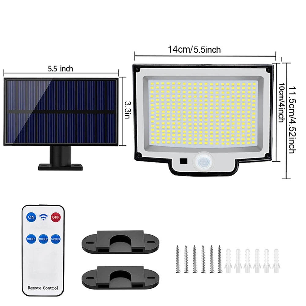 Solar Motion Sensor Security Flood Light