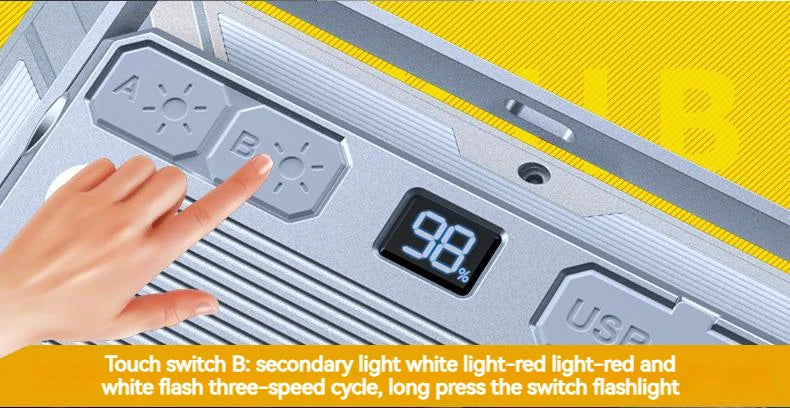 LED Camping Tent Light Rechargeable Searchlight High Power Outdoor