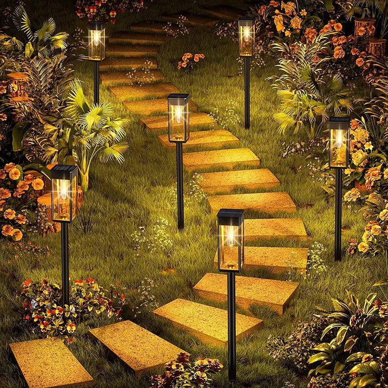 Solar Lantern Path Light Set of 2