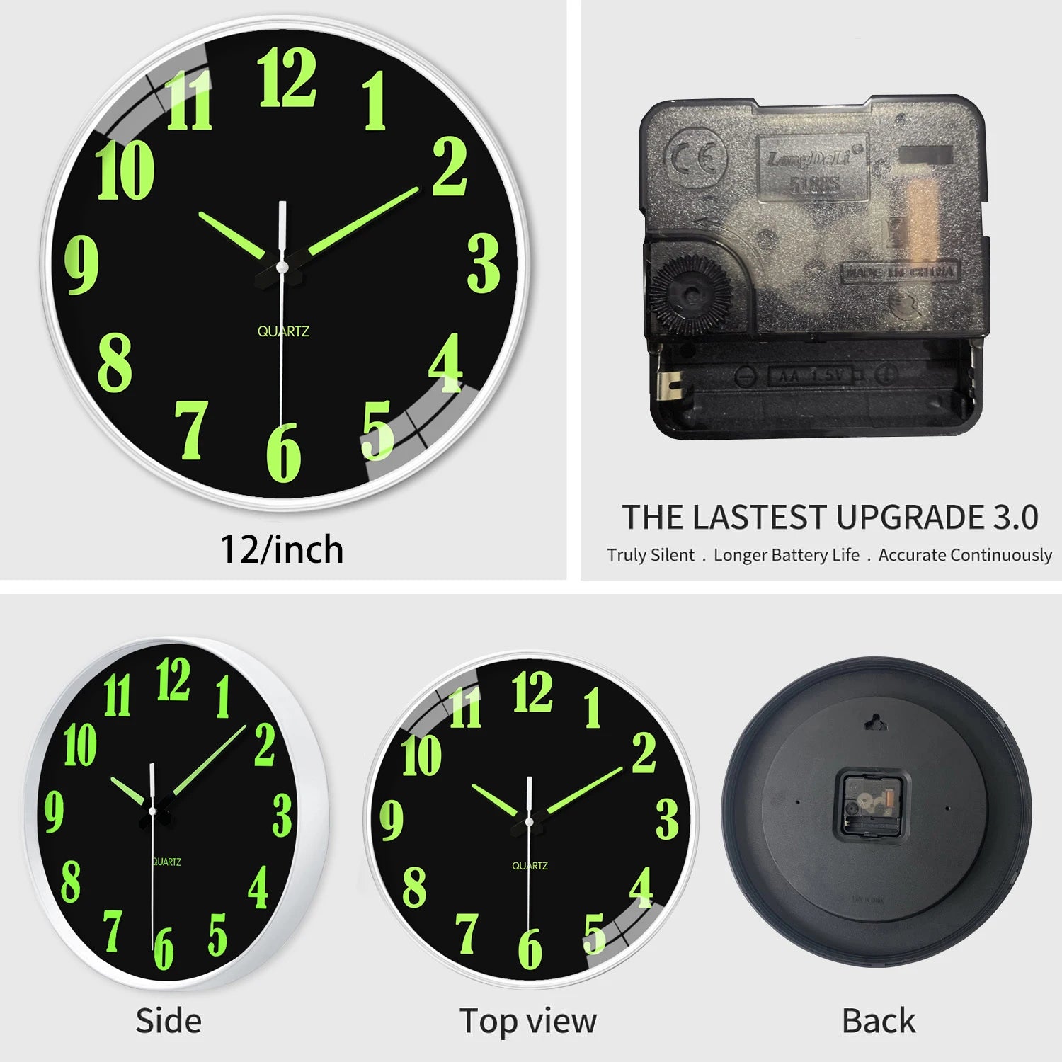 Luminous Round Wall Clock