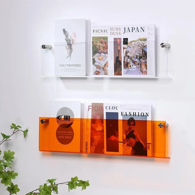 Acrylic Wall Magazine Rack