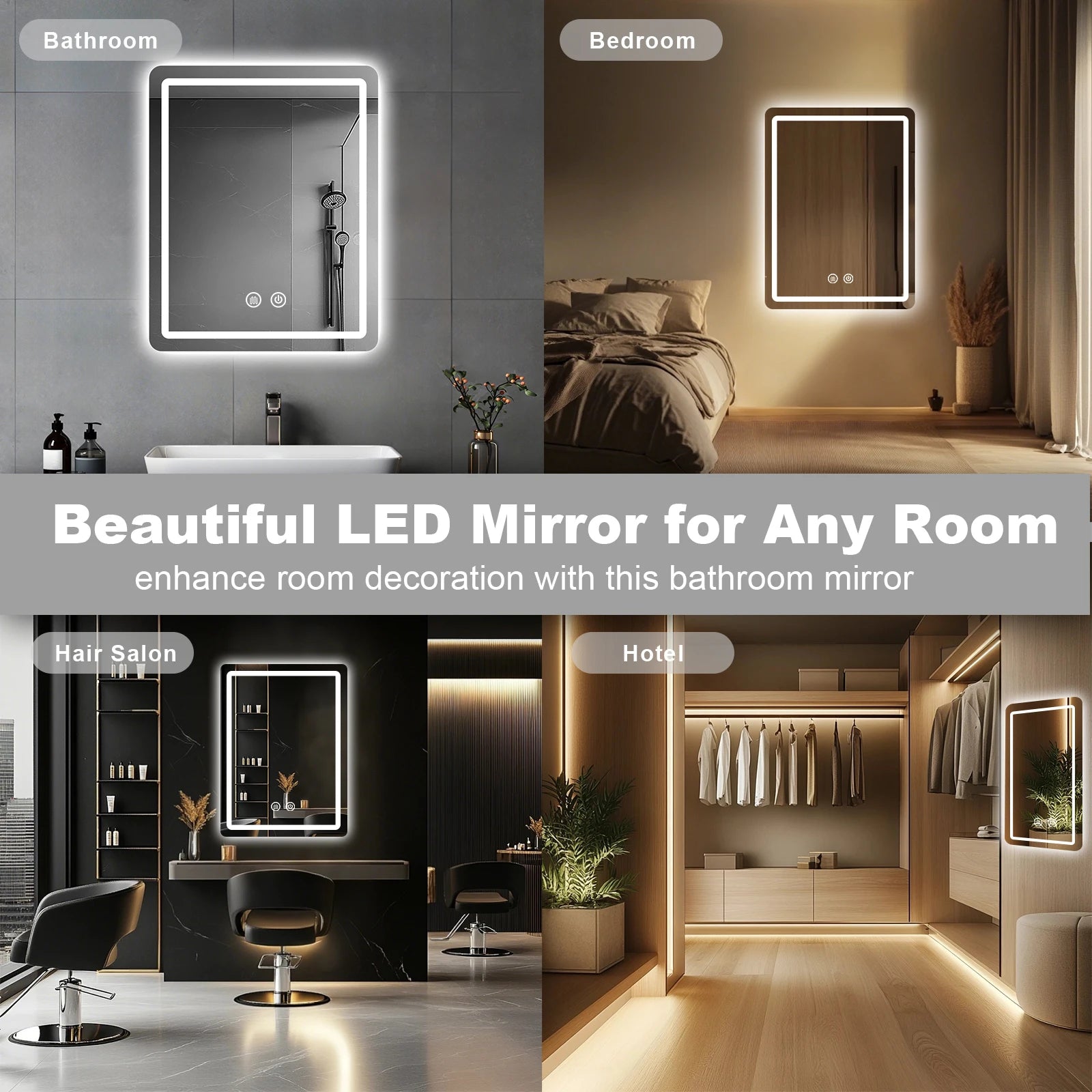Dimmable Rectangle Vanity Mirror