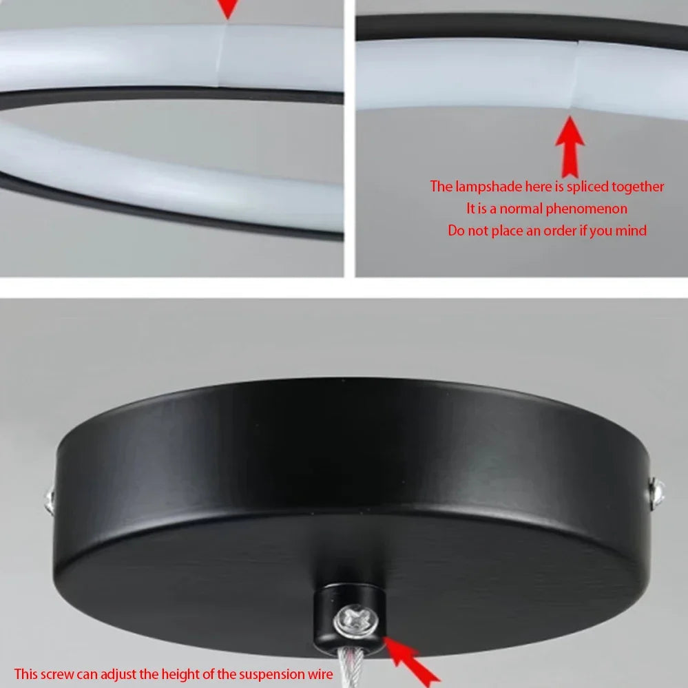 Three Colour LED Ceiling Chandelier