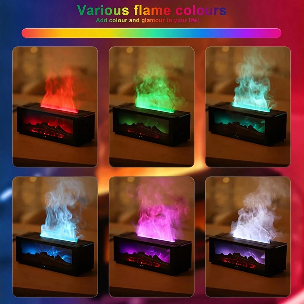 Eseential Oil Diffuser, Fireplace Flame Oil Diffuser - Aromatherapy