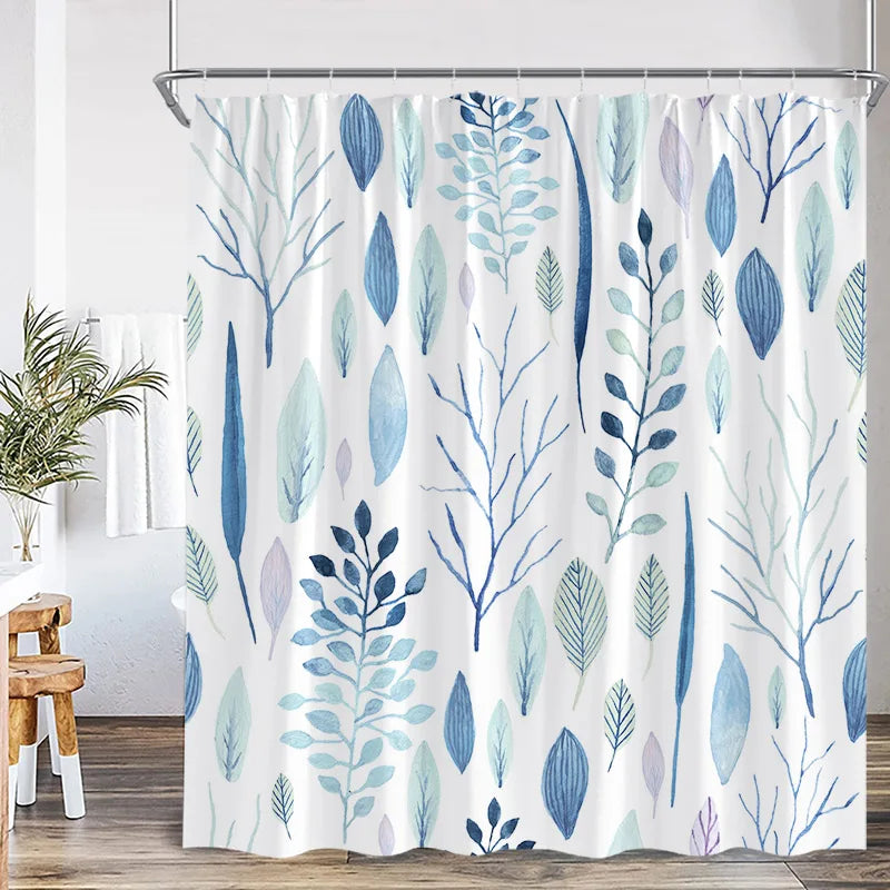 Watercolour Botanical Shower Curtain