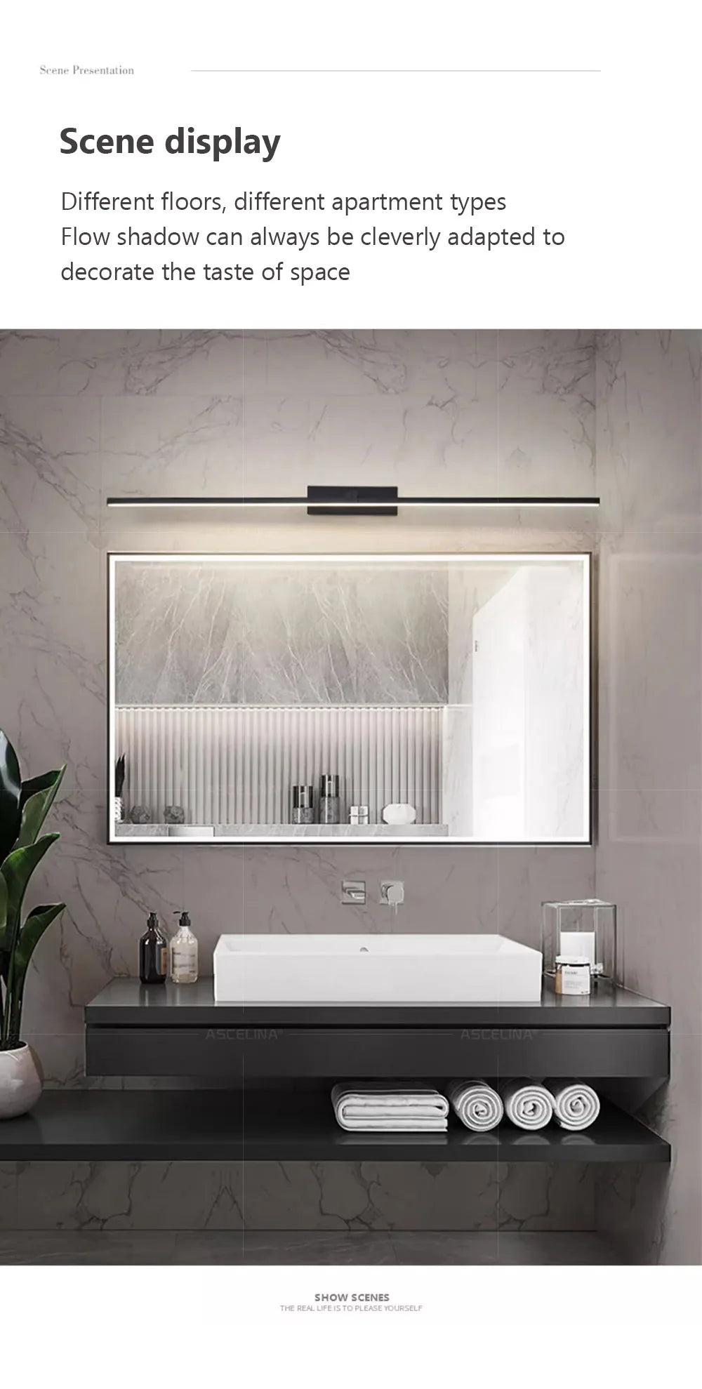 Long Strip LED Mirror Light