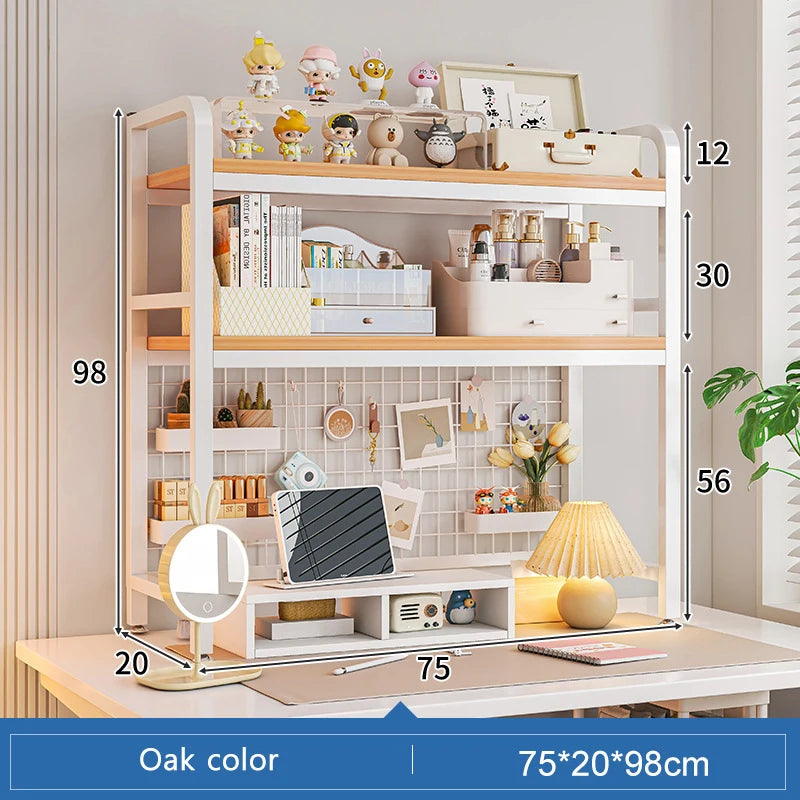 Grid Bookshelf Desktop Storage Rack