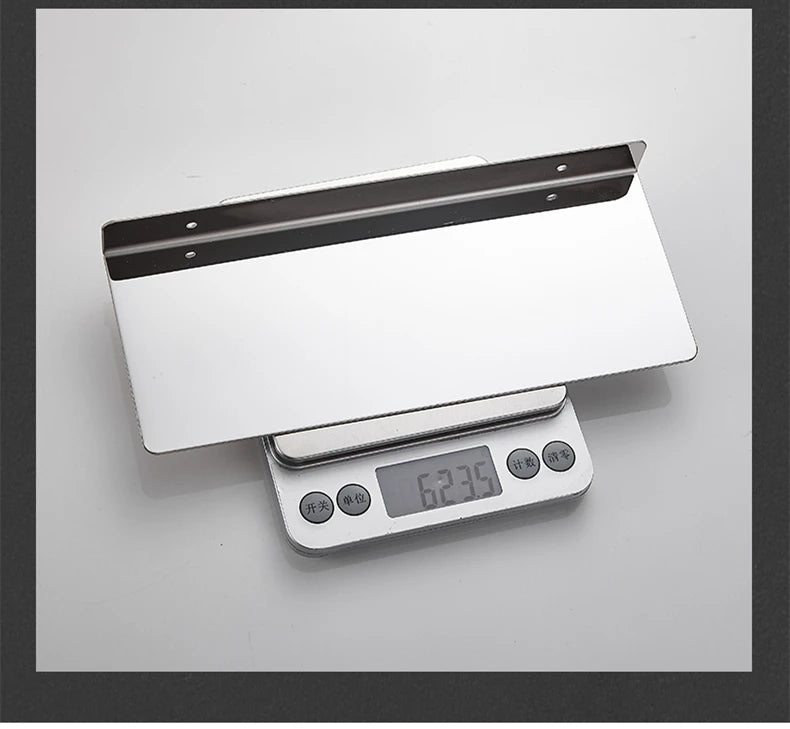 Black/ Chrome Bathroom Shelf Thicken Stainless Steel Corner Shelves Towel Rack Shampoo Holder Kitchen Storage Rack 20/30/40/50cm
