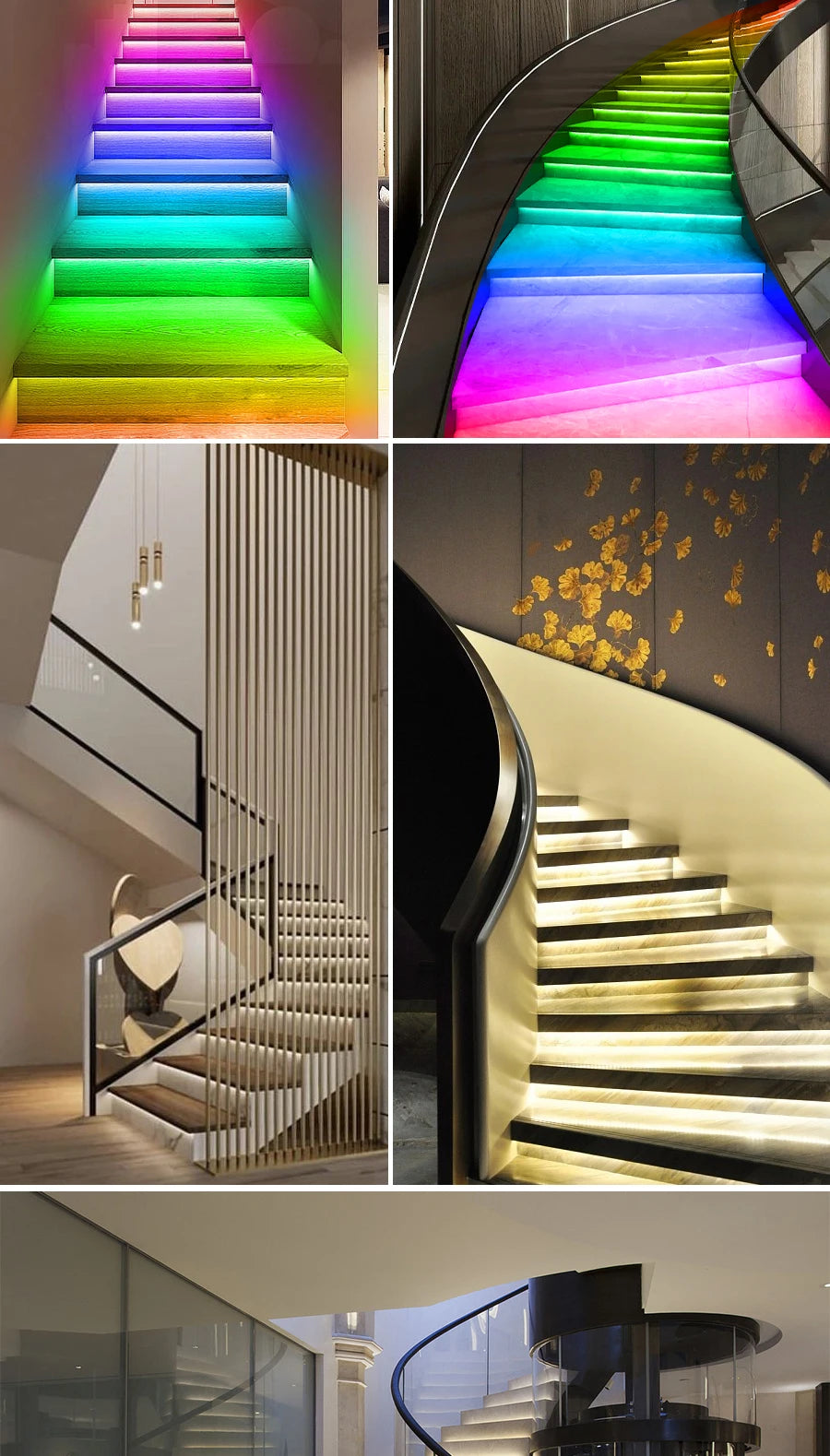 1-28 Steps Sensor LED Stair Light PIR Motion Sensor Stair Lighting COB