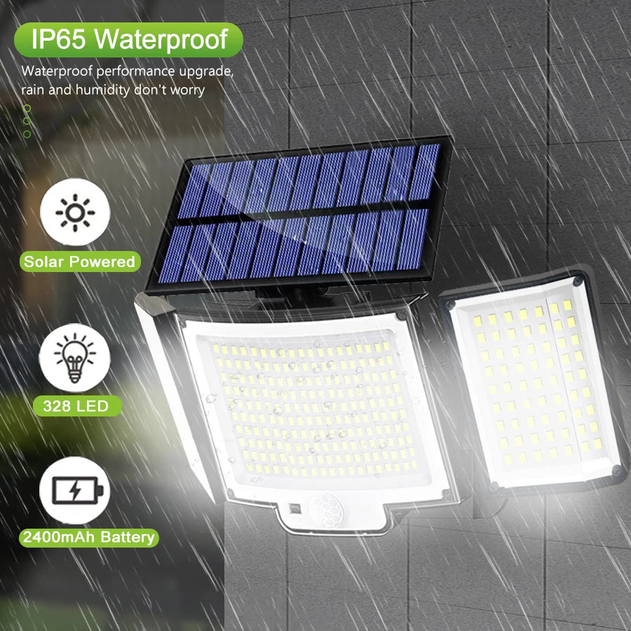 Solar Security Flood Light with Remote