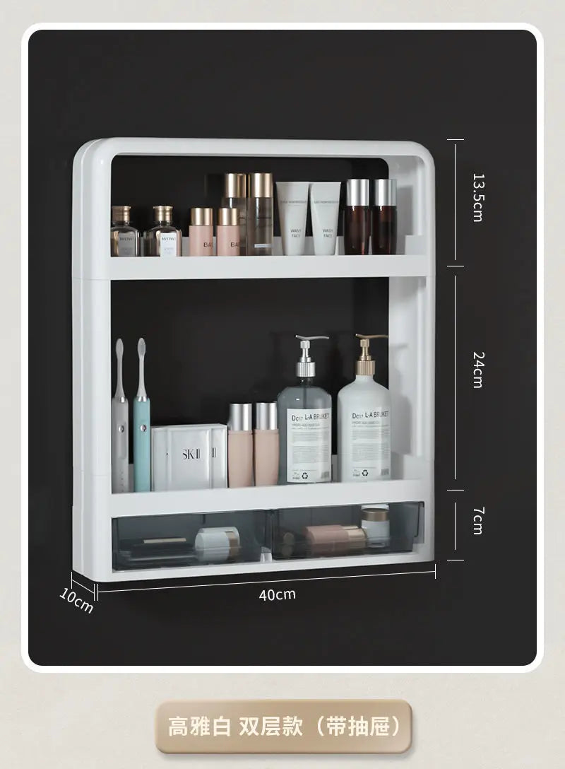 Wall Mounted Bathroom Organizer Shelf