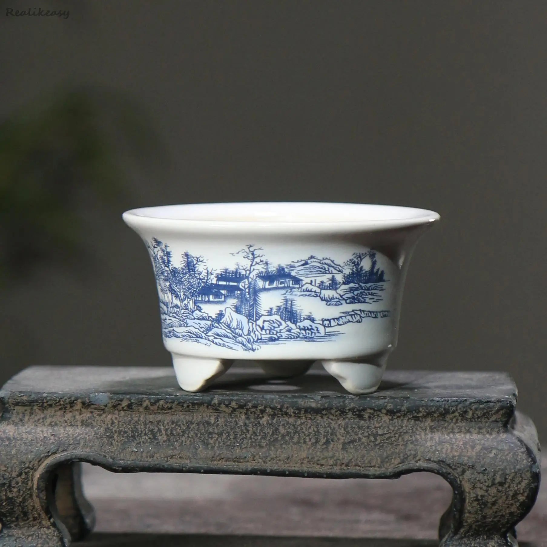 6Size Purple Sand Flower Pot Ceramic Bonsai Pot Handmade