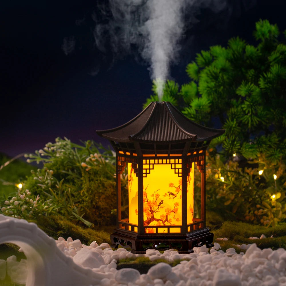 New small pavilion humidifier night light home Chinese style