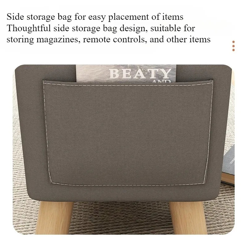 Solid Wood Shoe Changing Stool with Backrest