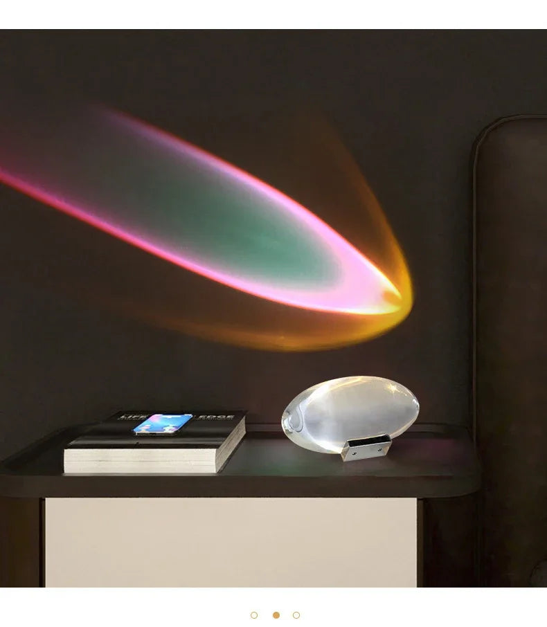 Crystal Sunset Projection Table Lamp