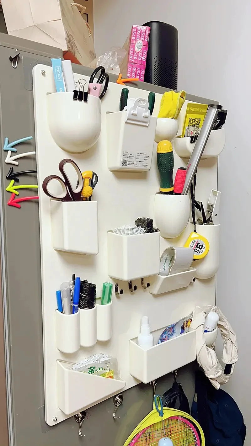 Wall Mounted Storage Rack with Hooks