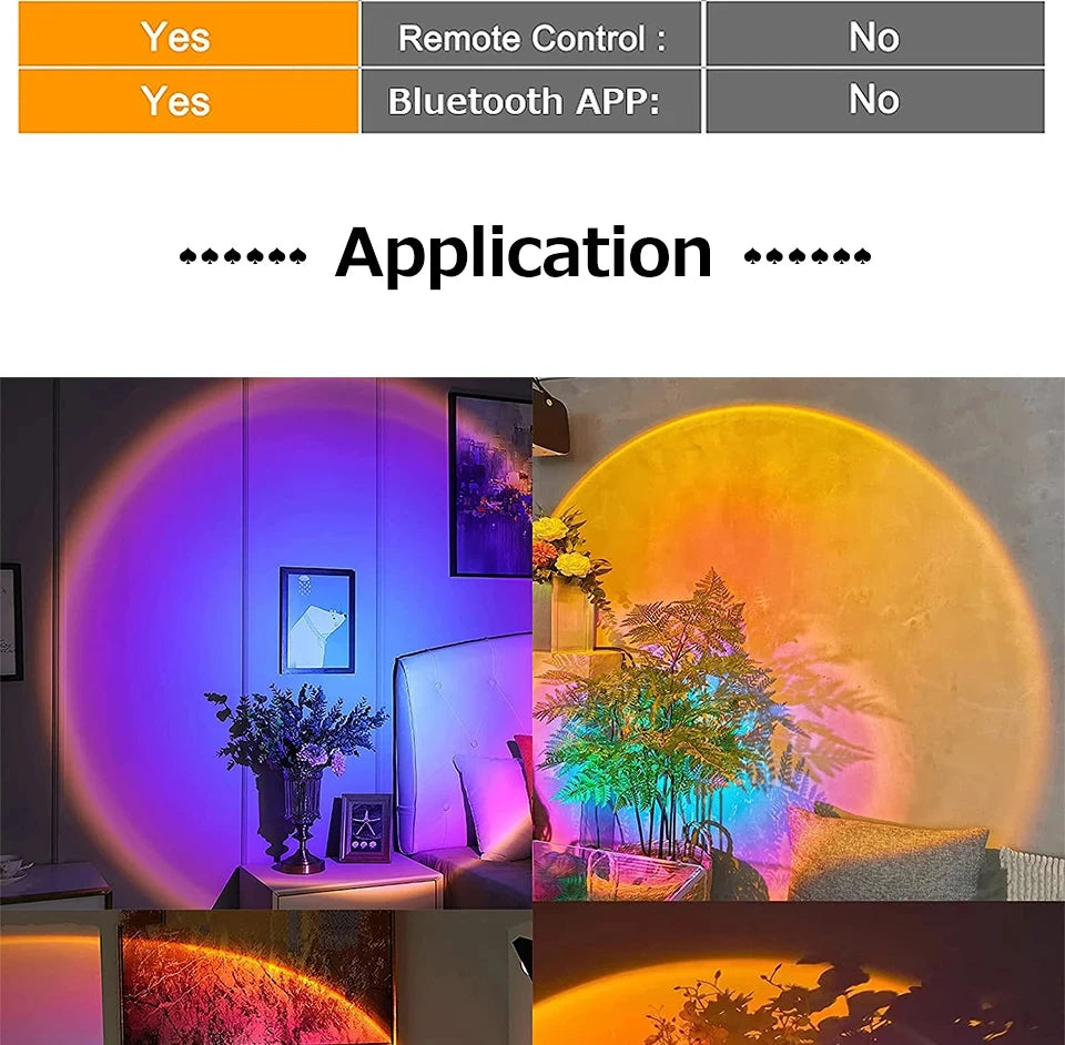 Sunset Bluetooth Rainbow Projector