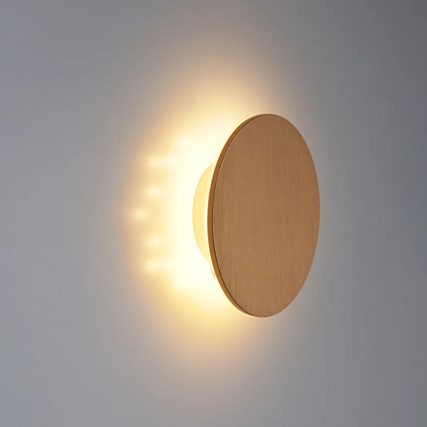 Modern Round Wall Lamp 15cm/20cm LED Black/White/Gold Aluminum Acrylic