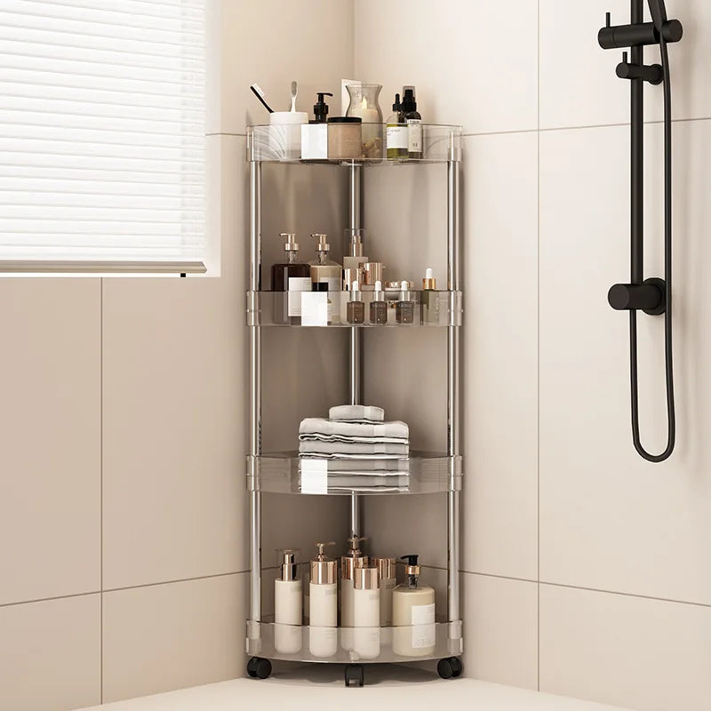 Clear Multi Tier Bathroom Rack