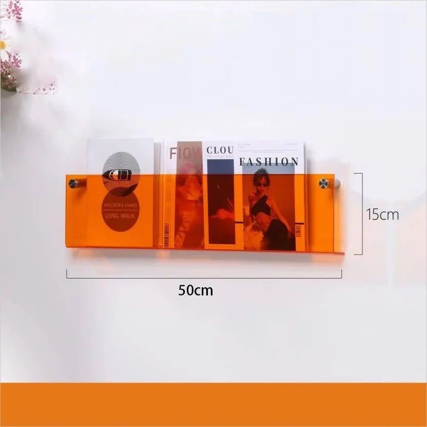 Acrylic Wall Magazine Rack