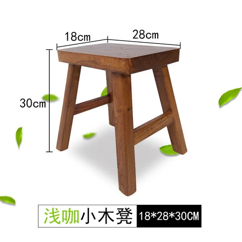 Custom Solid Wood Foot Stool, Square Bench