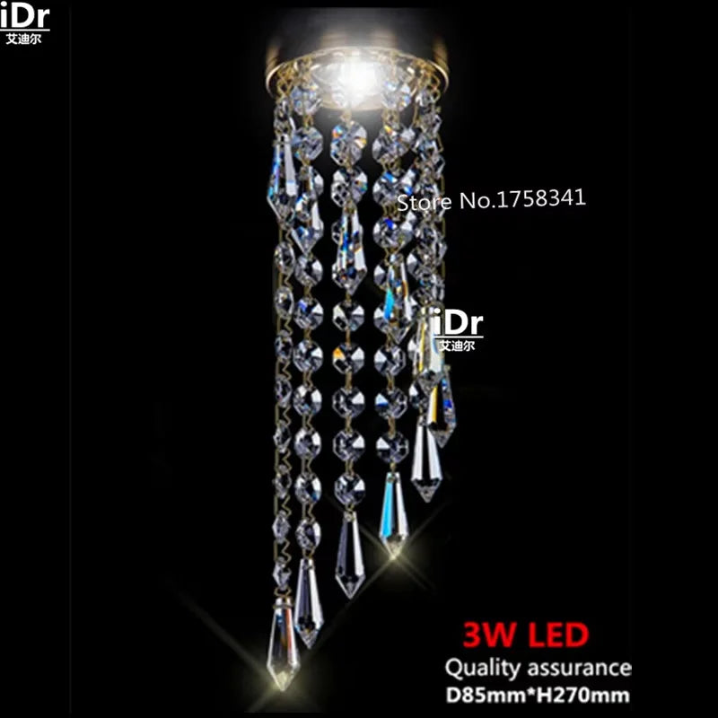 D85mm LED K9 Crystal Chandeliers sitting room, corridor, kitchen,