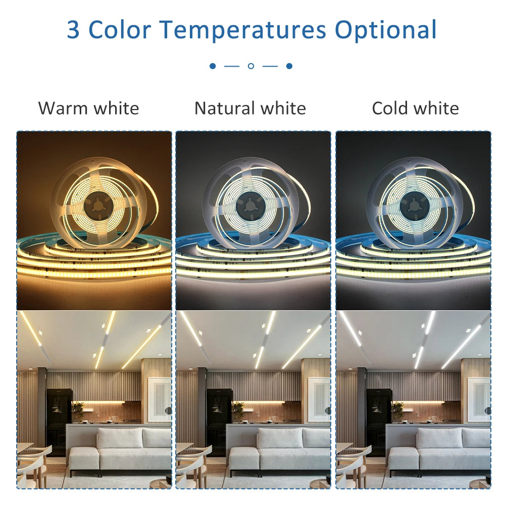 5M 10M 15M WS2811 COB Running Water Strip Light for 24V 400W PIR Motion