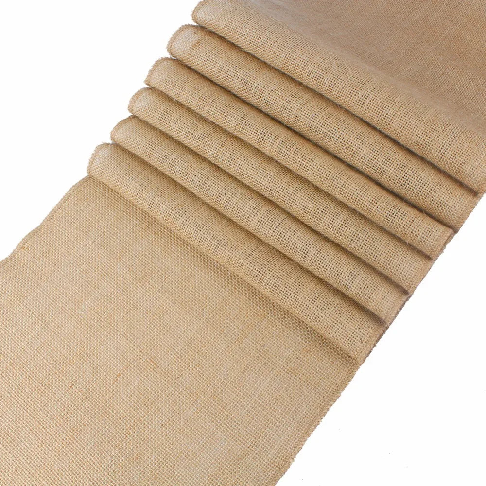 Wide Jute Burlap Table Runner Roll