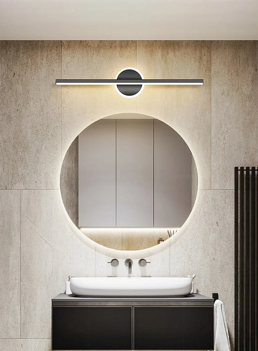 Black Gold Mirror Strip Light