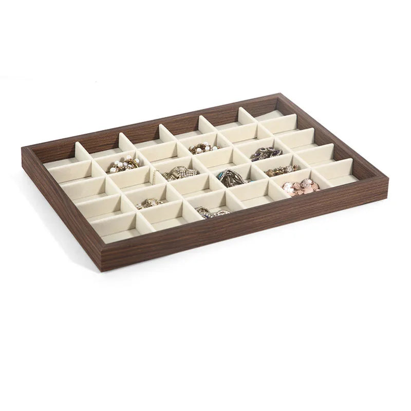 Walnut Jewellery Display Organiser Tray