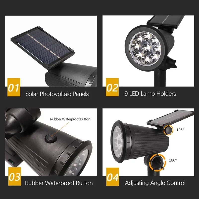Solar Spotlights for Garden and Yard