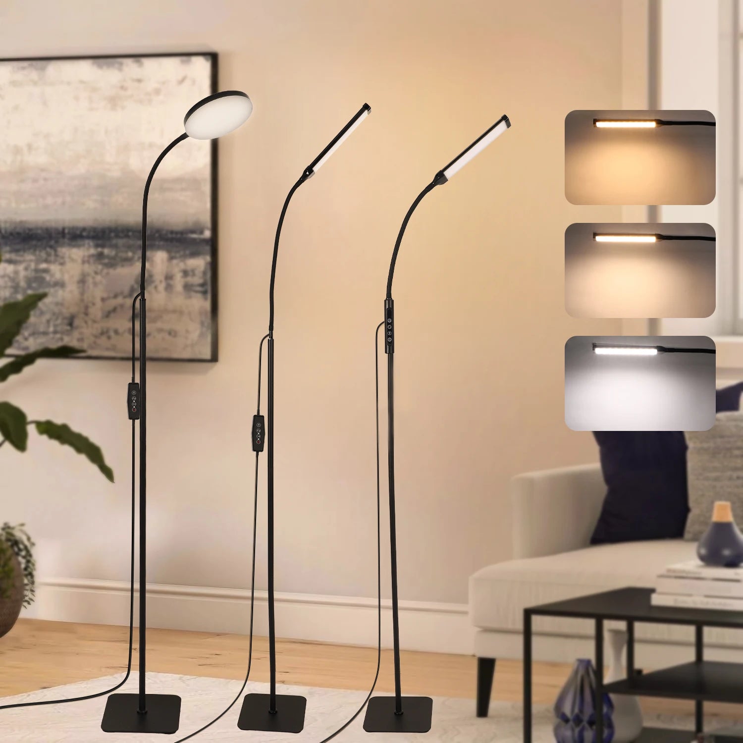 360 Degree Swivel 3-Mode Floor Lamp