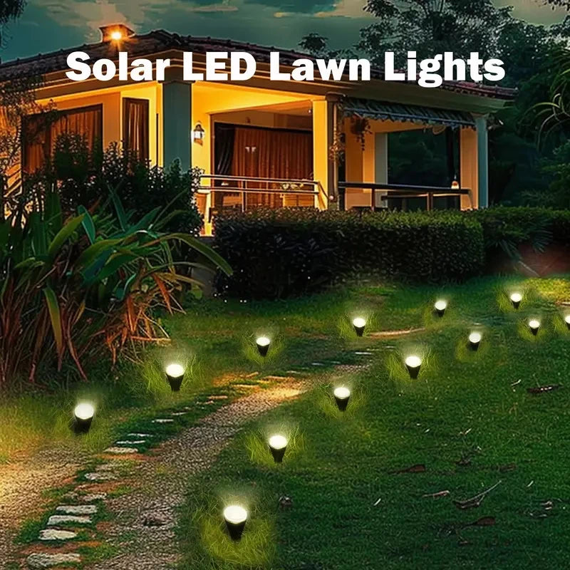 Solar LED Garden Pathway Light 15/30LEDS 8 Modes Outdoor Waterproof
