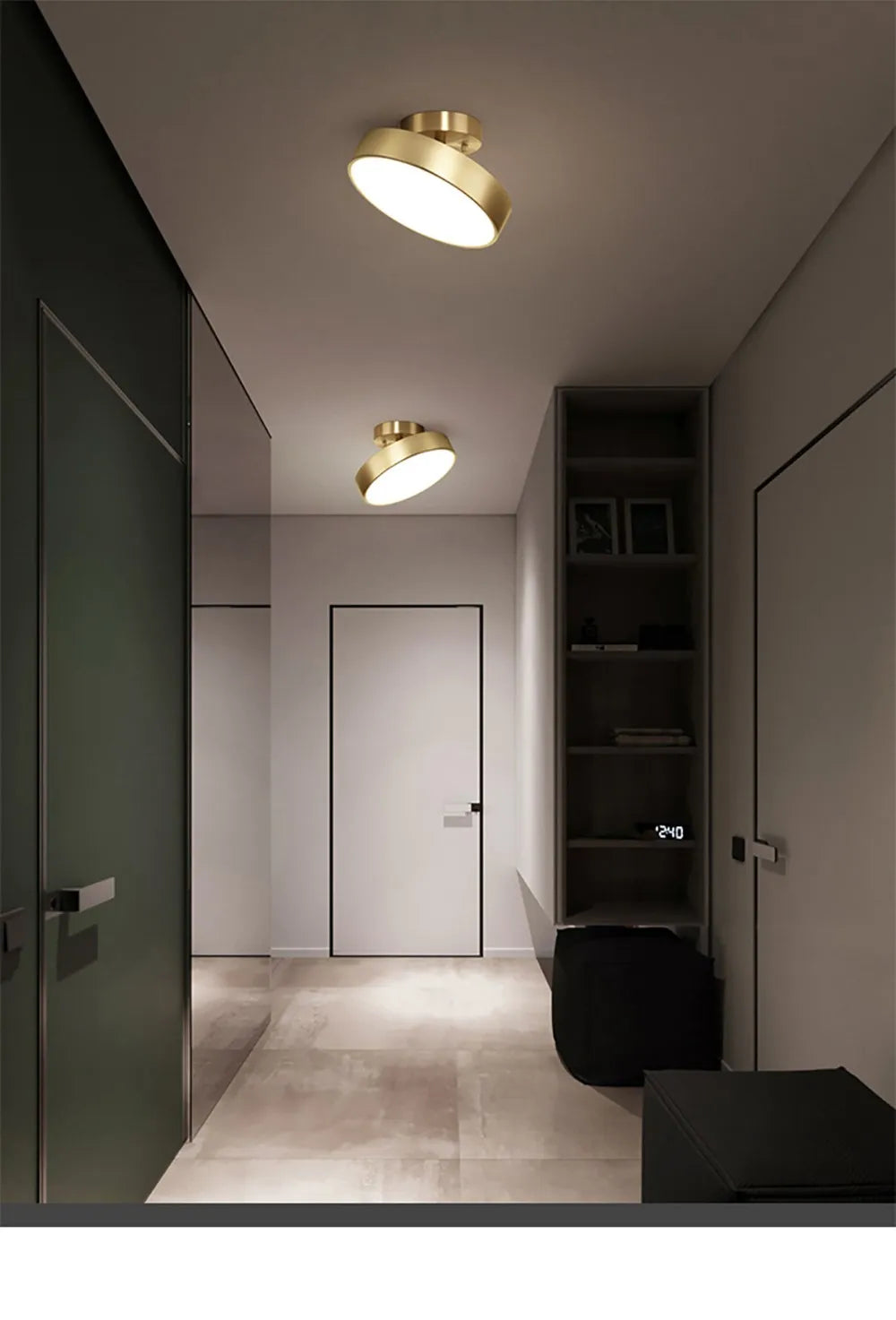 Copper Round LED Ceiling Light