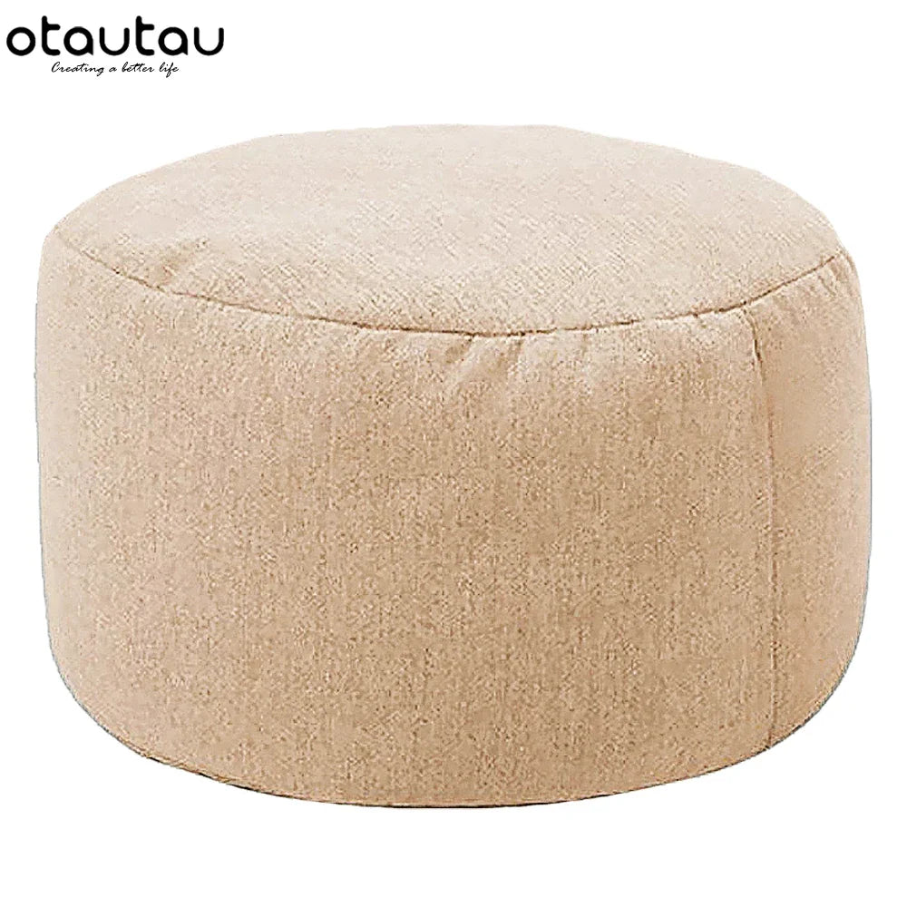Linen Bean Bag Pouf