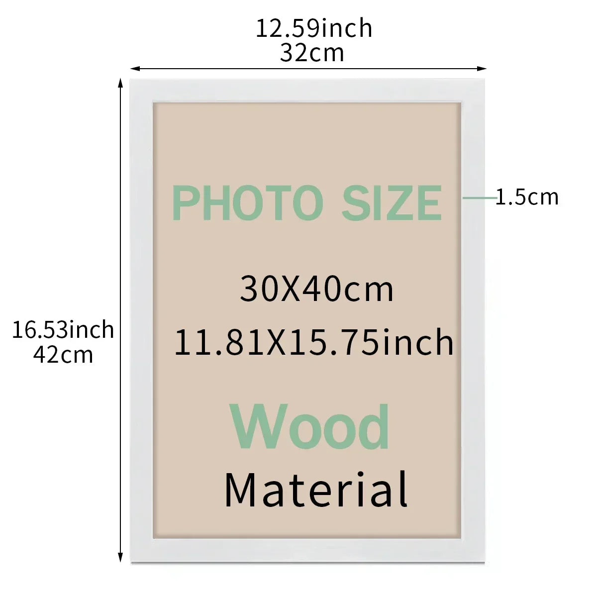 Black and White Wooden Photo Frame