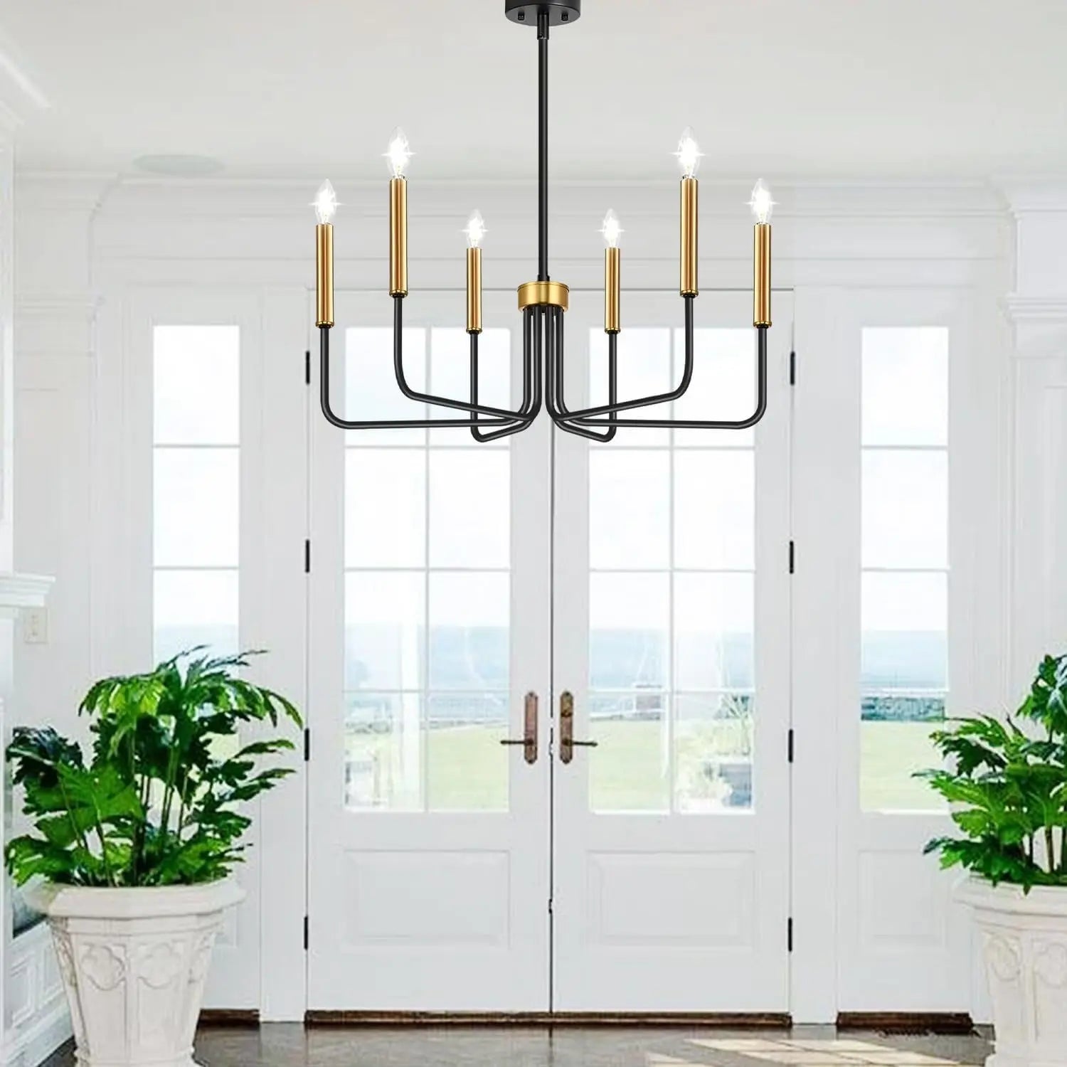 Retro Loft Candle Chandeliers Light Simple Iron Chandelier Pendant