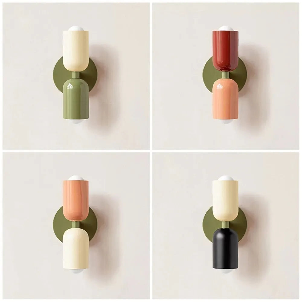 Cream Double Head Wall Lamp