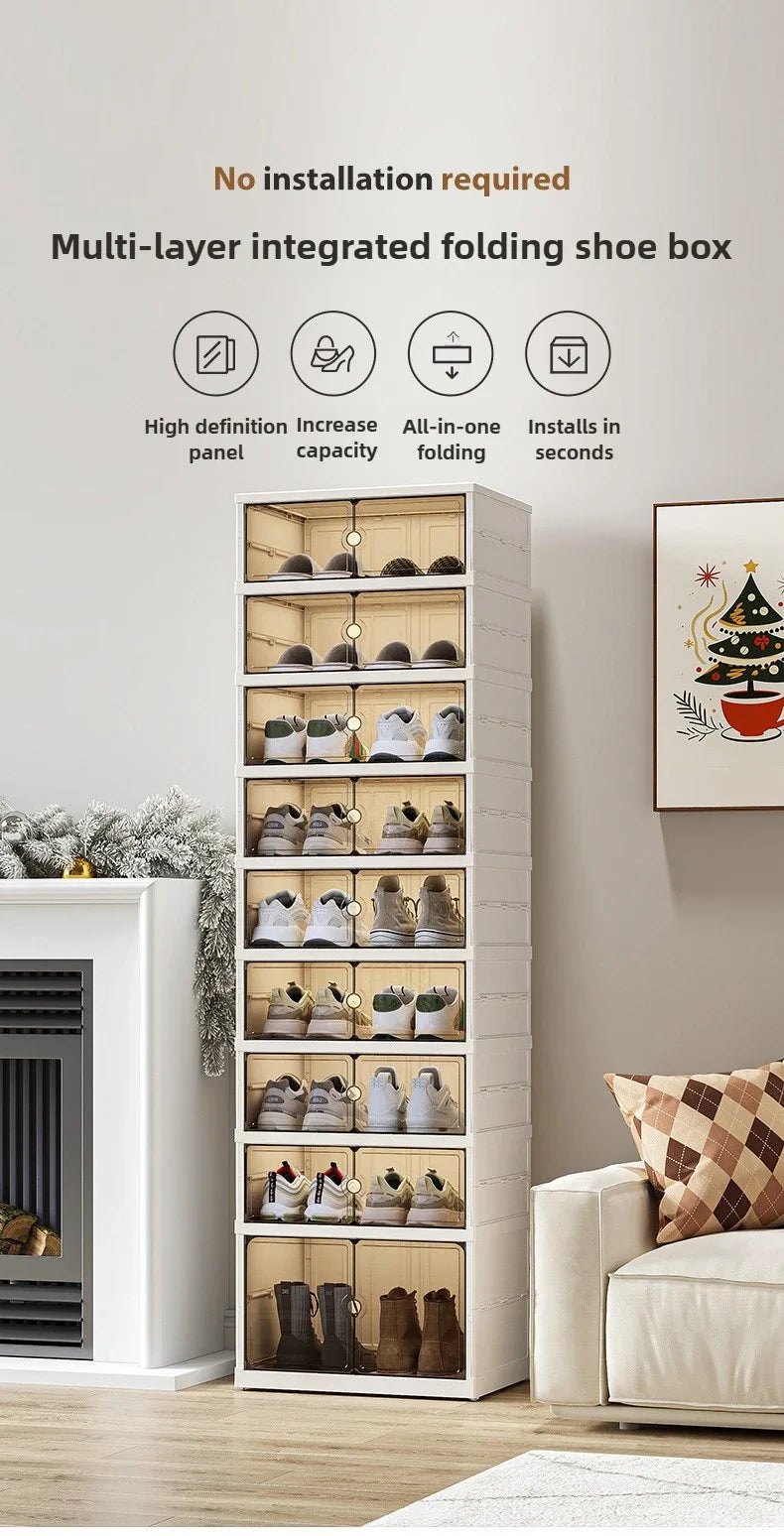 Foldable Transparent Shoe Storage Box