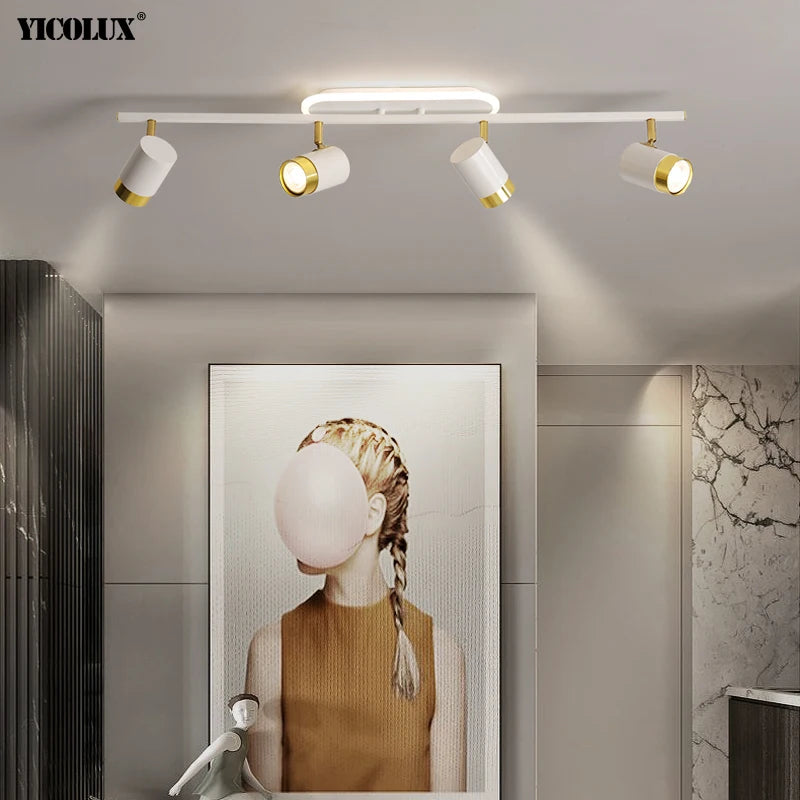Long Linear LED Spotlight Chandelier