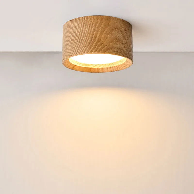 GX53 Wooden Downlight Ceiling Lamp