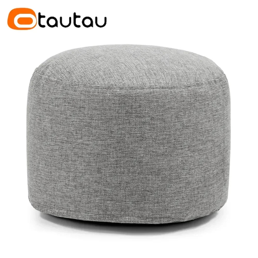 Linen Bean Bag Pouf