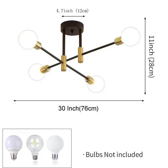 Retro Industrial Iron Ceiling Chandelier