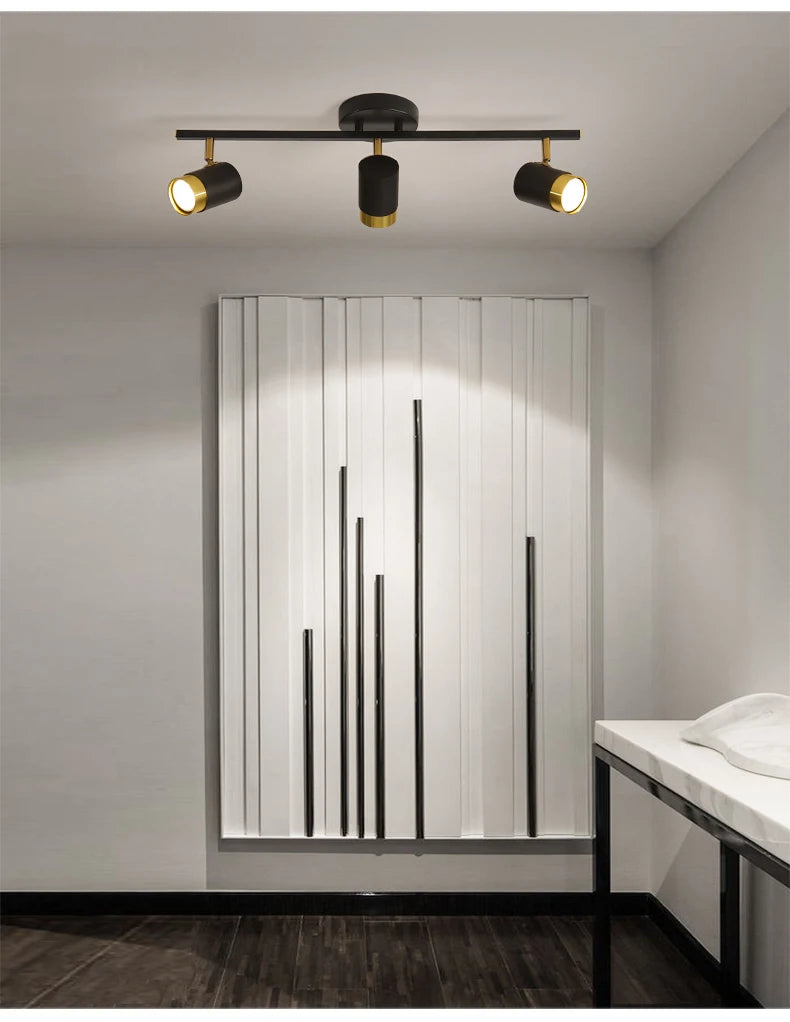 Long Linear LED Spotlight Chandelier