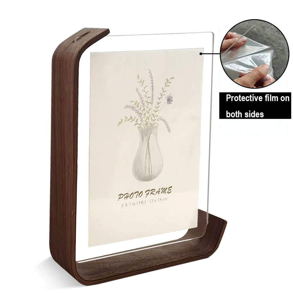 Bent Wood And Acrylic Photo Frame