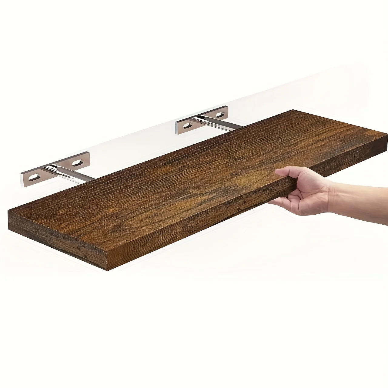 Solid Wood Wall Mounted Bookshelf