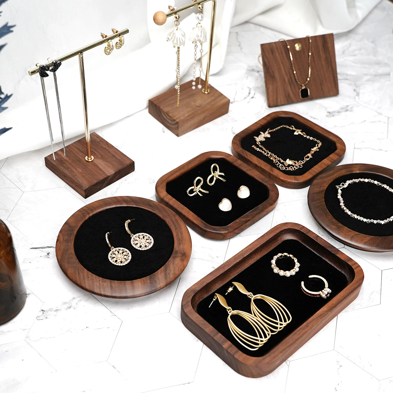 Solid Wood Jewelry Display Tray