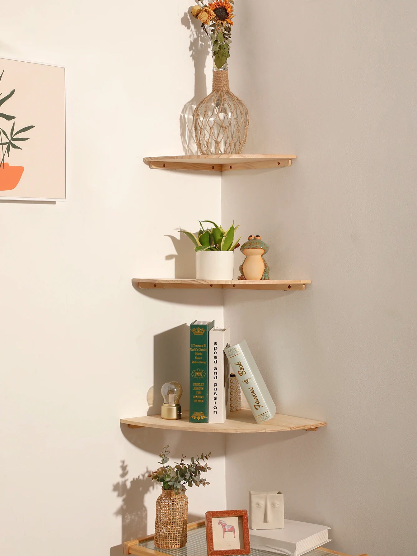 Scalloped Corner Floating Shelf
